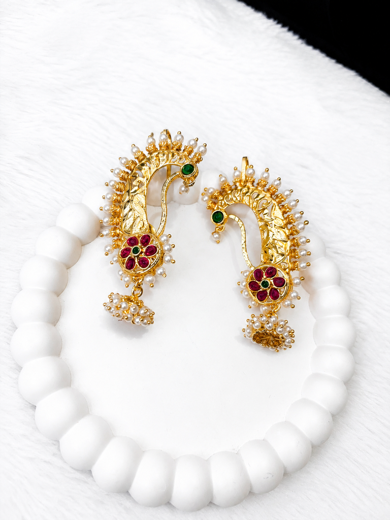 Peacock-Shaped Ear Cuff Dangler