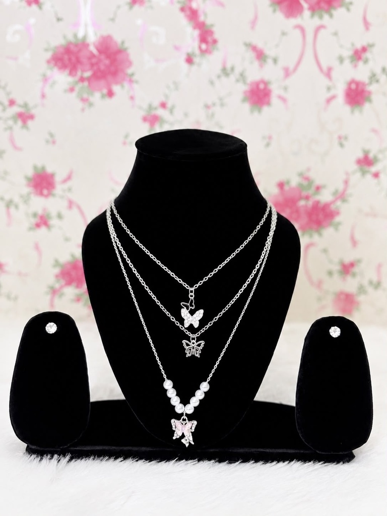 Pearl Butterfly Trio Neck
