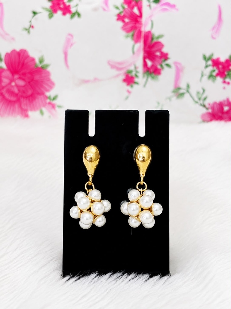 [ER008] Pearl Bloom Drops | Golden