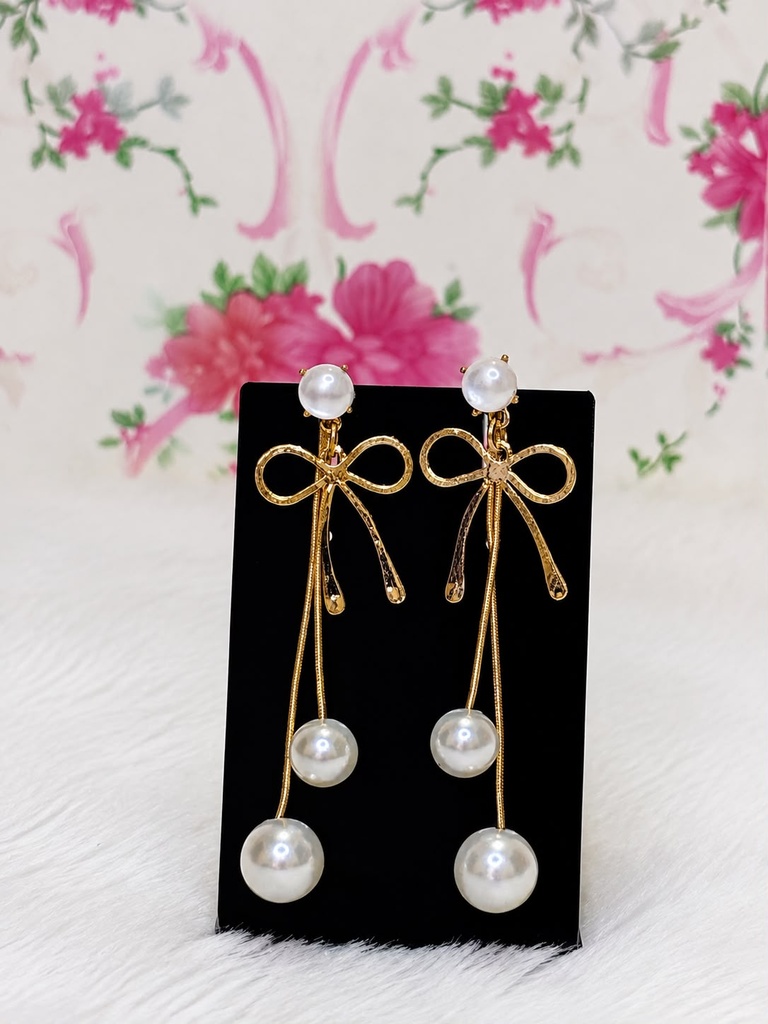 [ER011] Pearl Bow Cascade | Golden