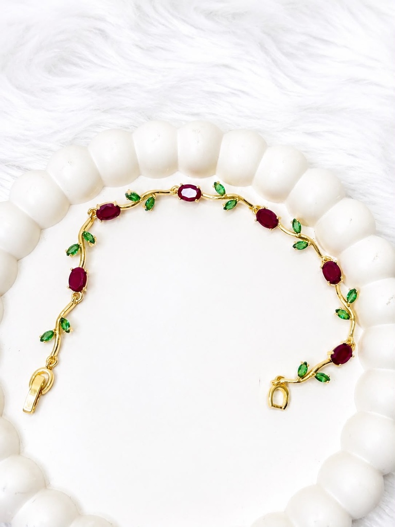 [BL004] Tulip Ruby Vine Bracelet