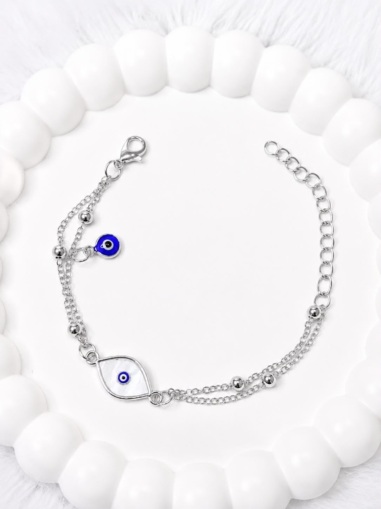 [BL010] Evil Eye Leaf Bracelet