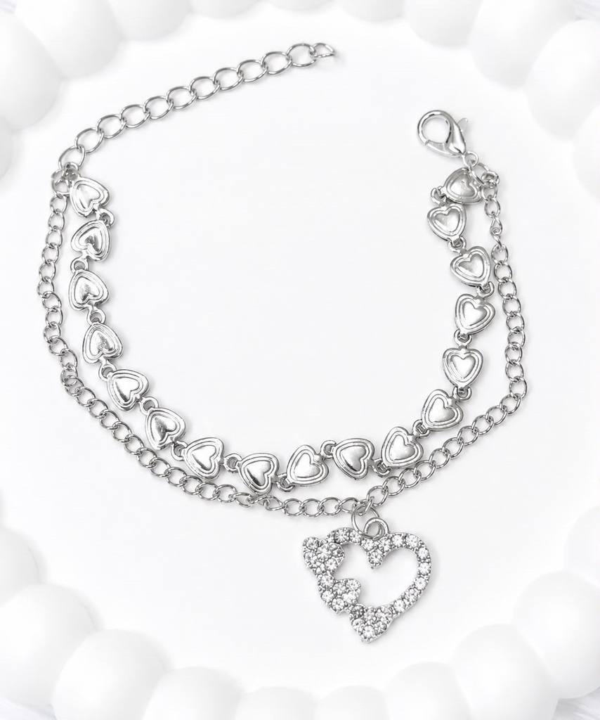 [BL018] Silver Heart Swirl