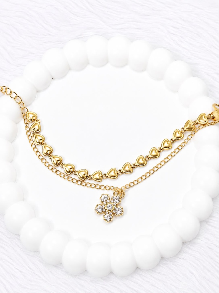 [BL032] Golden Flower Halo Bracelet